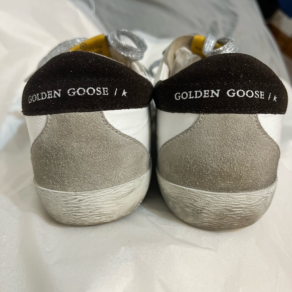 GOLDEN GOOSE Deluxe Brand Superstar Zebra-Striped Star Sneakers Size 9.5 - Picture 4 of 14